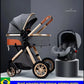 2025 New baby stroller High landscape 3 in 1 baby carriage Luxury Pushchair Baby Cradel Infant Carrier kinderwagen car 2in1