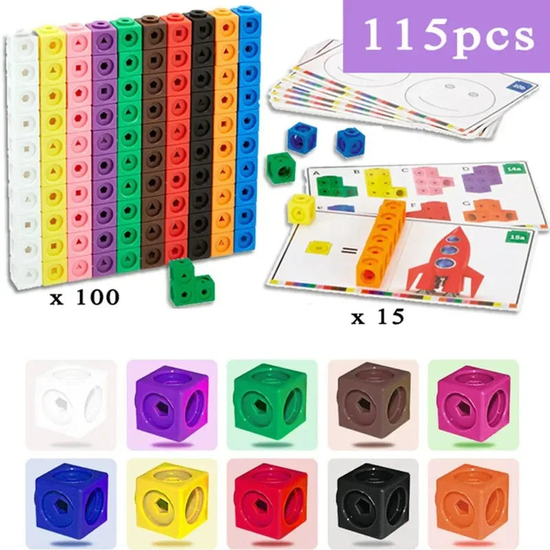 Children's ever-changing cube block building block toys Montessori teaching aids children's educational early education toy set
