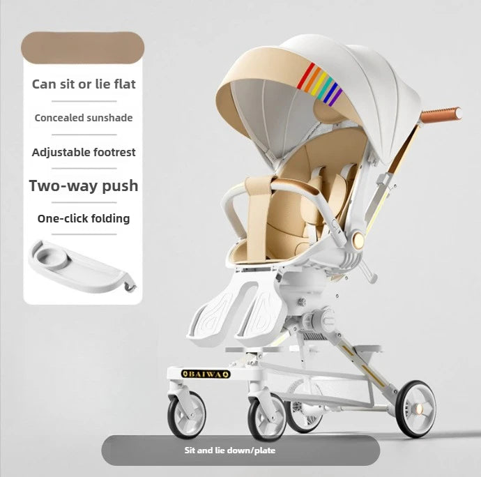 NEW Baby stroller four wheels Shock absorption Portable foldable Stroller Lightweight travel children's Trolley cart