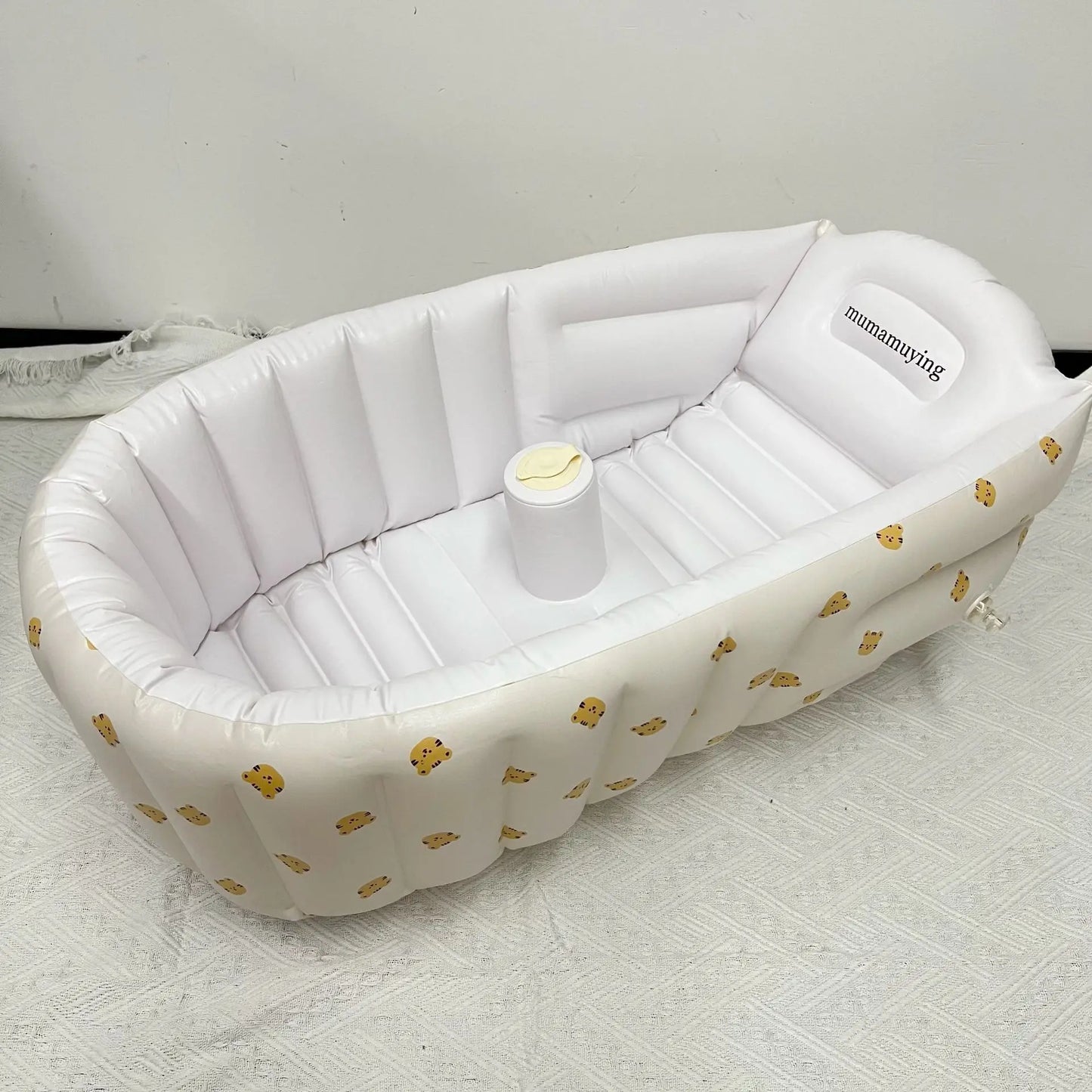 1PCS Inflatable Baby Bathtub / Baby Inflatable Chair, Toddler Bathing Tub with Air Pump Back Support Portable Seat
