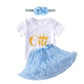 Baby Girl Birthday Set – Tutu Skirt & Headband for 1Y+