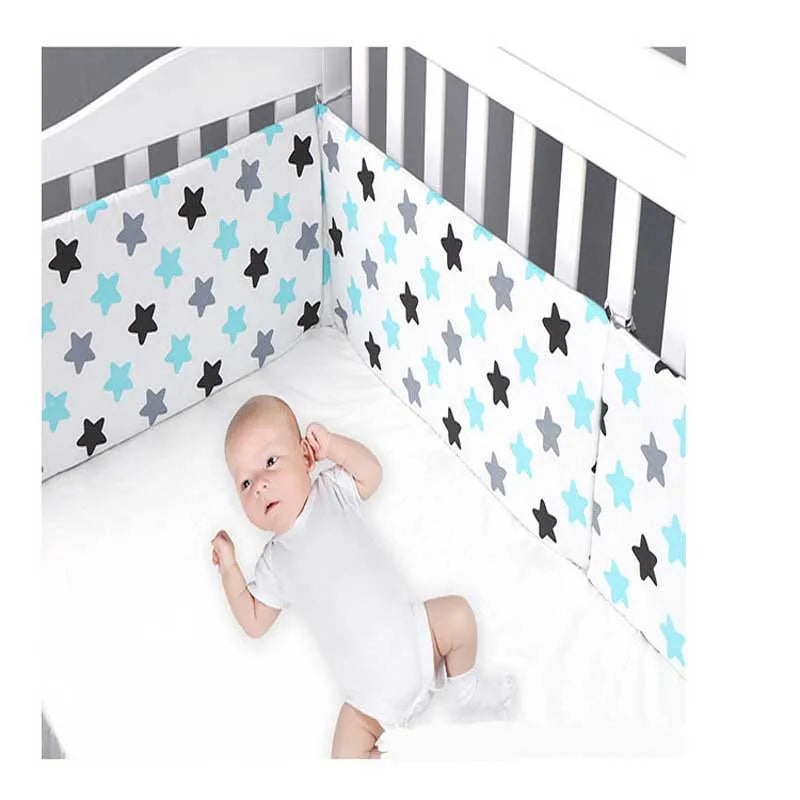 Baby Bed Crib Bumper Newborns Surrounding Barriers Zipper Cotton Bed Fence Braid Infant Anti-collision Cot Protector Room Decor