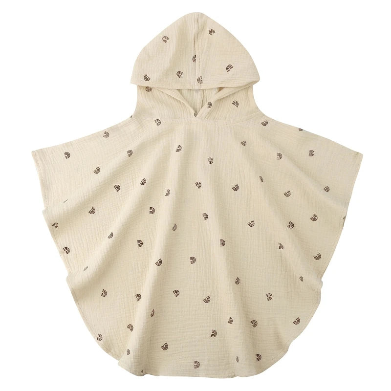 2022 New Baby Hooded Bath Towel Receiving Blanket Muslin 4 Layers Cotton Gauze Swaddle Wrap Towel Cape Bathrobe Cloak Poncho