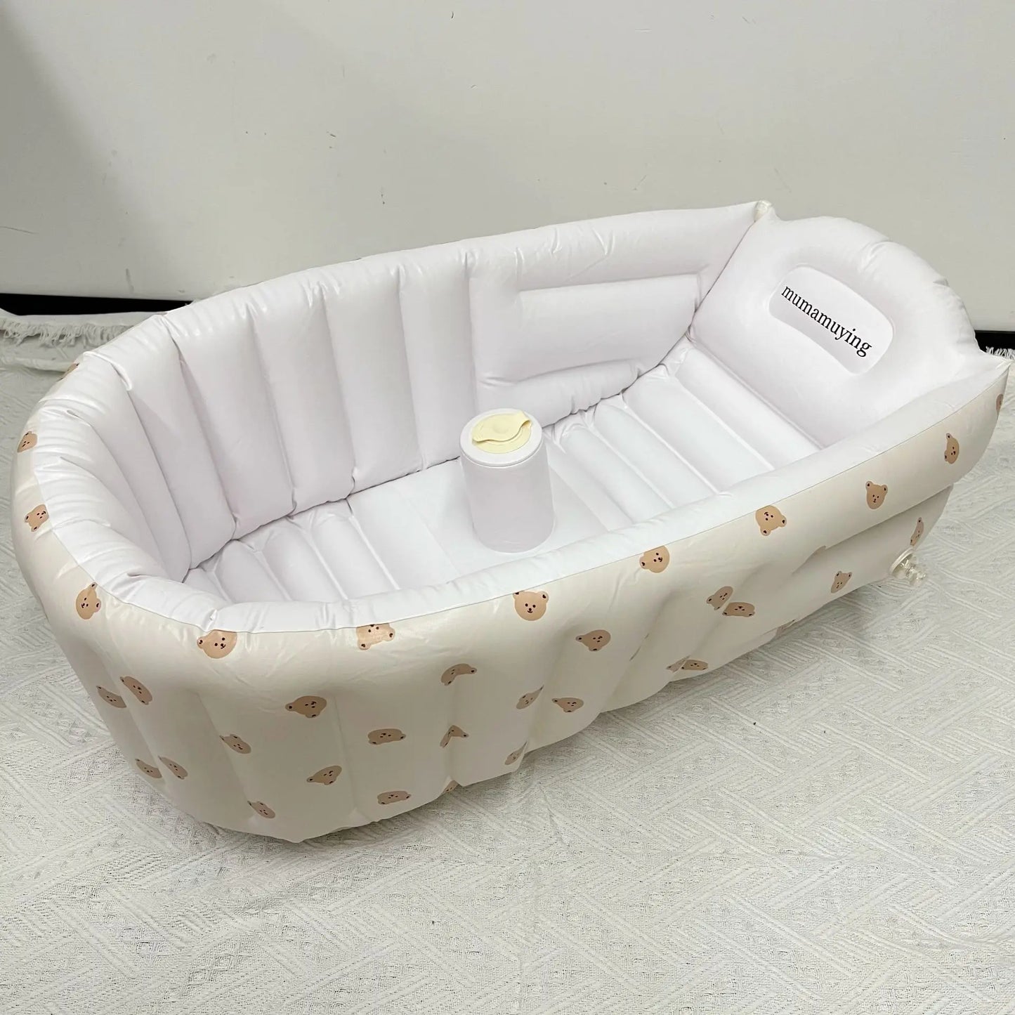 1PCS Inflatable Baby Bathtub / Baby Inflatable Chair, Toddler Bathing Tub with Air Pump Back Support Portable Seat