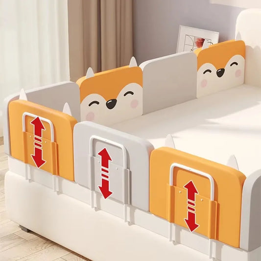 38cm Height Baby Bed Rail Guard Height Adjustable Anti-collision Guardrail Children's Bed Fence Bed General Soft Gate Crib Rail