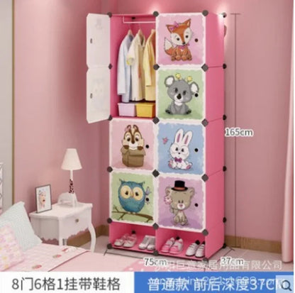 Wardrobe For Baby Clothes Children's Storage Cabinet Kids Room Furniture Closet Guarda Roupa Infantil Simple Assembly Plastic