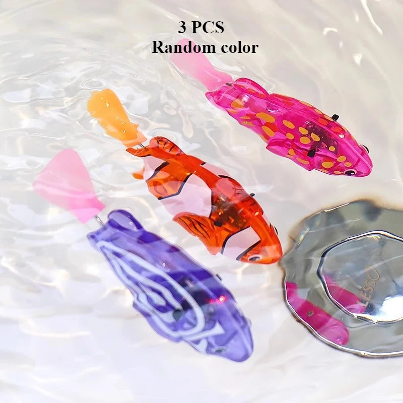 Children's Party Ectronic Fish Light Induction Shower Interactive Swimming Water Play Pet Simulation Fish Toys Holiday Gifts