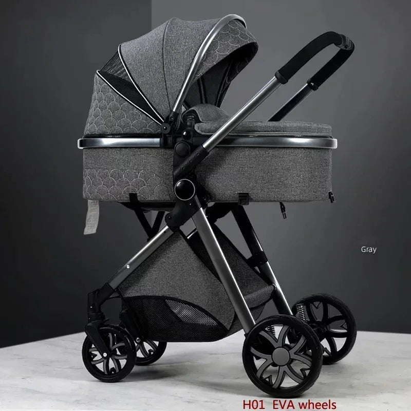 2025 New baby stroller High landscape 3 in 1 baby carriage Luxury Pushchair Baby Cradel Infant Carrier kinderwagen car 2in1