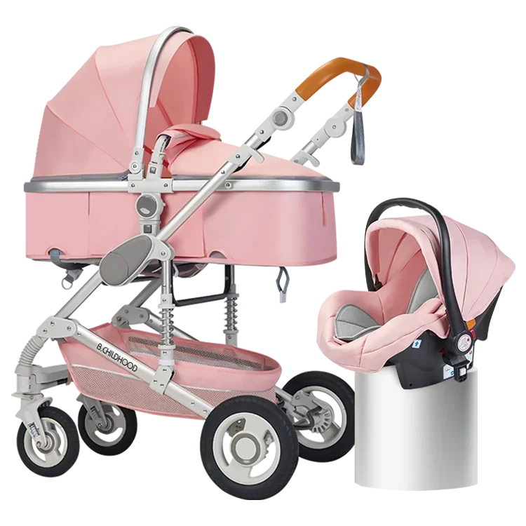 3 in 1 baby stroller Luxury High Landscape baby pram portable baby pushchair multifunctional Newborn Carriage double faced