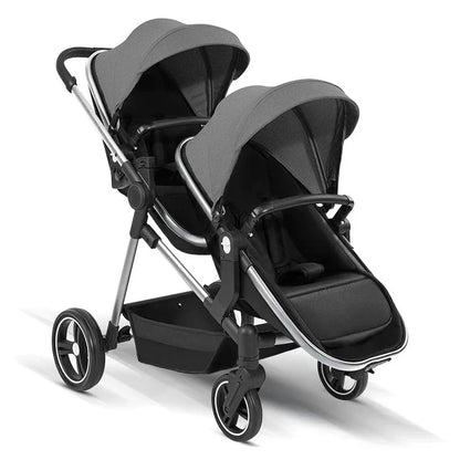 2025 newest twin baby stroller, poussette double baby stroller,high quality twin baby stroller with 1 year warranty