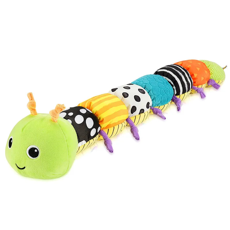Chameleo Infant Toys Baby Musical Stuffed Animal Toys with Rattles Crinkle BellBaby Teething Toys for Tummy Time Newborn Sensory
