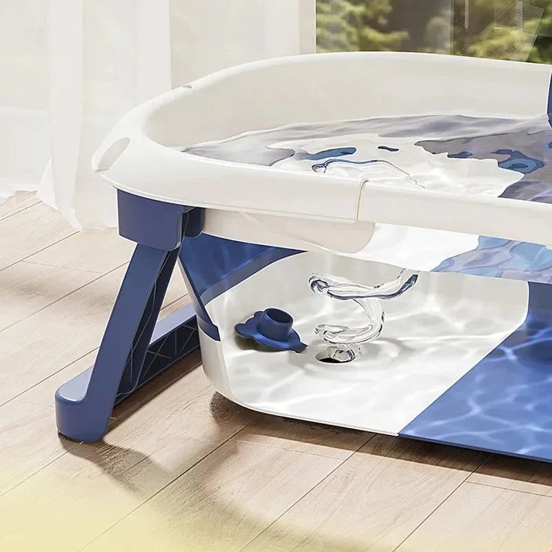 Baby Smart Temperature Sensing Tub Foldable Children's Bathtub Household Newborn Baby Bathtub Sit And Lie Baby Bathtub