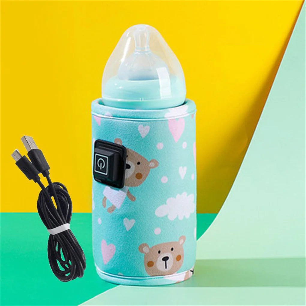 USB Milk Water Warmer Travel Stroller Insulated Bag Baby Nursing Bottle Heater Safe Kids Supplies for Outdoor Winter
