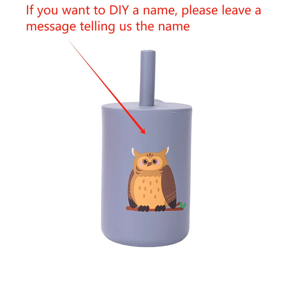 Toddler Feeding Bottle – Silicone Straw Cup for Kids
