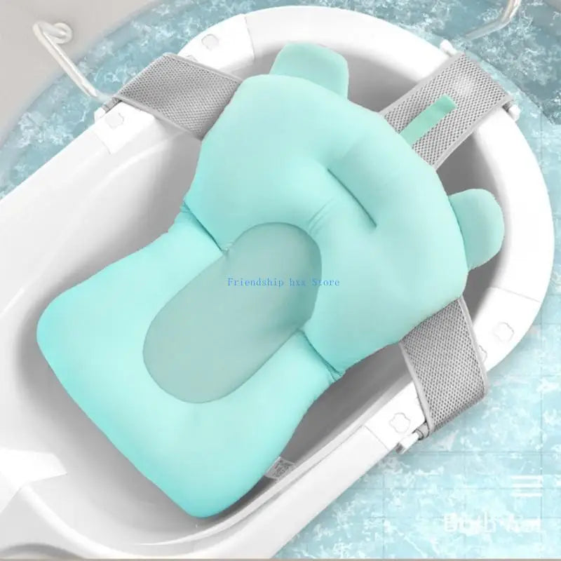 F1CB Infant Bath Mat Newborns Bathing Cushion Ergonomically Designing Shower Cushion