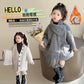 Autumn Winter Children Girl Overcoat Colorful Button Pockets Kid Baby Girls Outerwear Loose Warm Toddler Girls Jacket Soft Scarf