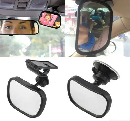 2 In 1 Kids Monitor Baby Rear View Mirror In-Car Baby Observation Mirror Car Rear Seat Child Safety Mirror Easy Installation