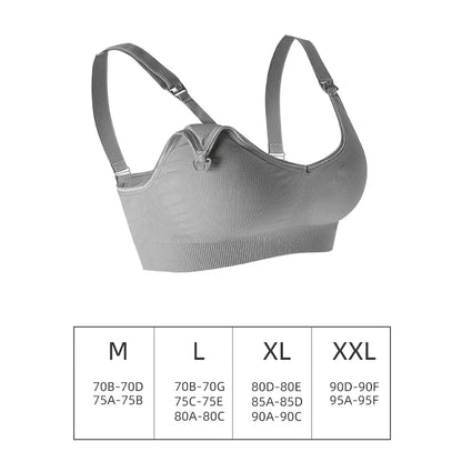 Wireless Maternity Bra Front Open Gather Together Prevent Sagging Seamless 3D Breathable Comfortable Breastfeeding Bras Push Up
