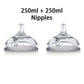 Silicone Nano Feeding Bottles Baby Bottle with Handle for Baby Weaning Anti-Choking Nipple Bottle for Baby 0-9 Month 150ML/250ML