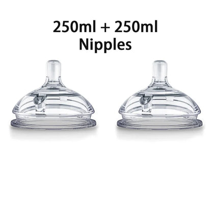 Silicone Nano Baby Bottle – 150/250ml, Handle, Anti-Choking, for 0–9 Months