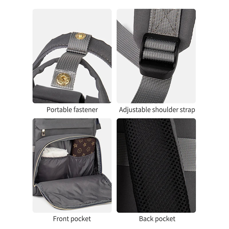 LEQUEEN Waterproof Mommy Diaper Backpack
