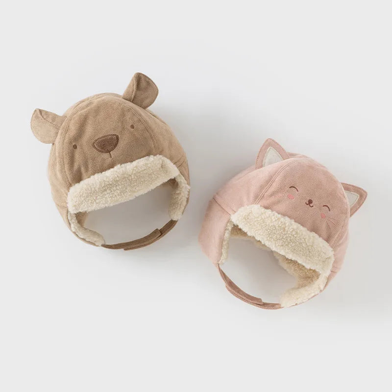 Cute Thickened Knit Baby Hat Boys Girls Autumn Winter