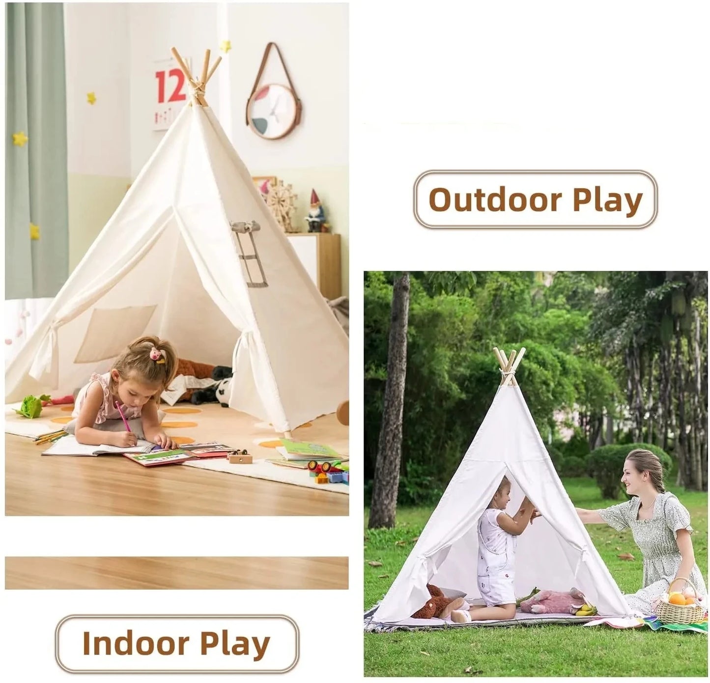 Toddler Teepee Play Tent – Girl & Boy