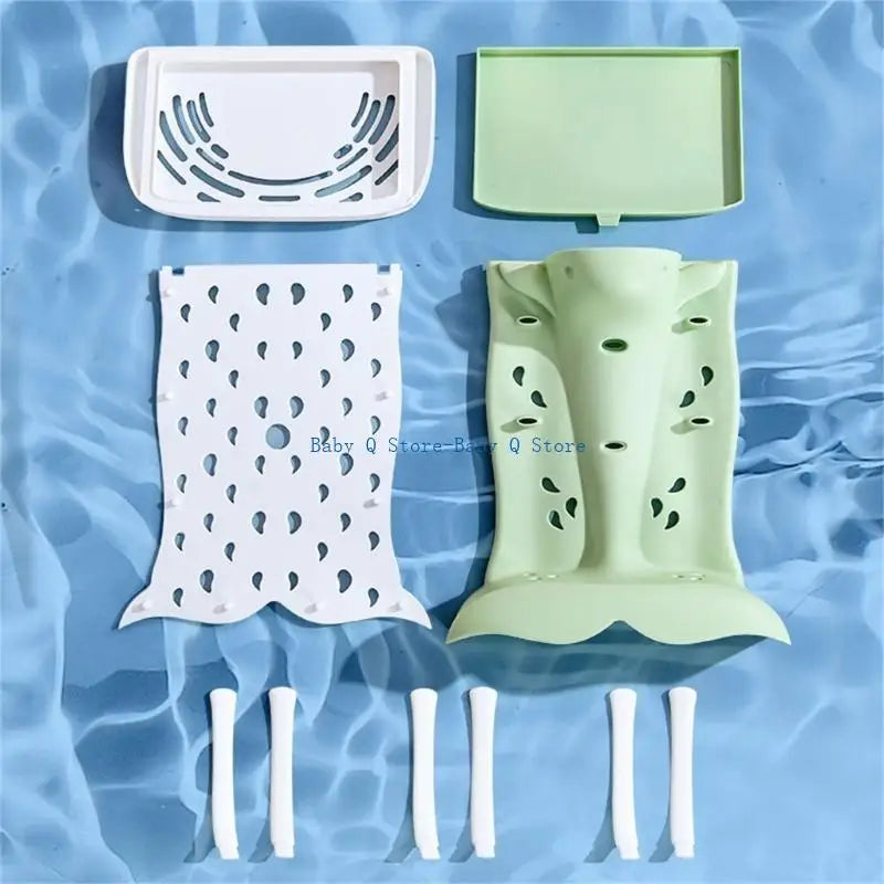 X5XE Baby Bottle Drying Rack with 6 Pegs Space Saving Countertop Organizers Vertical Bottle Drying Stand ABS for Baby Bottles