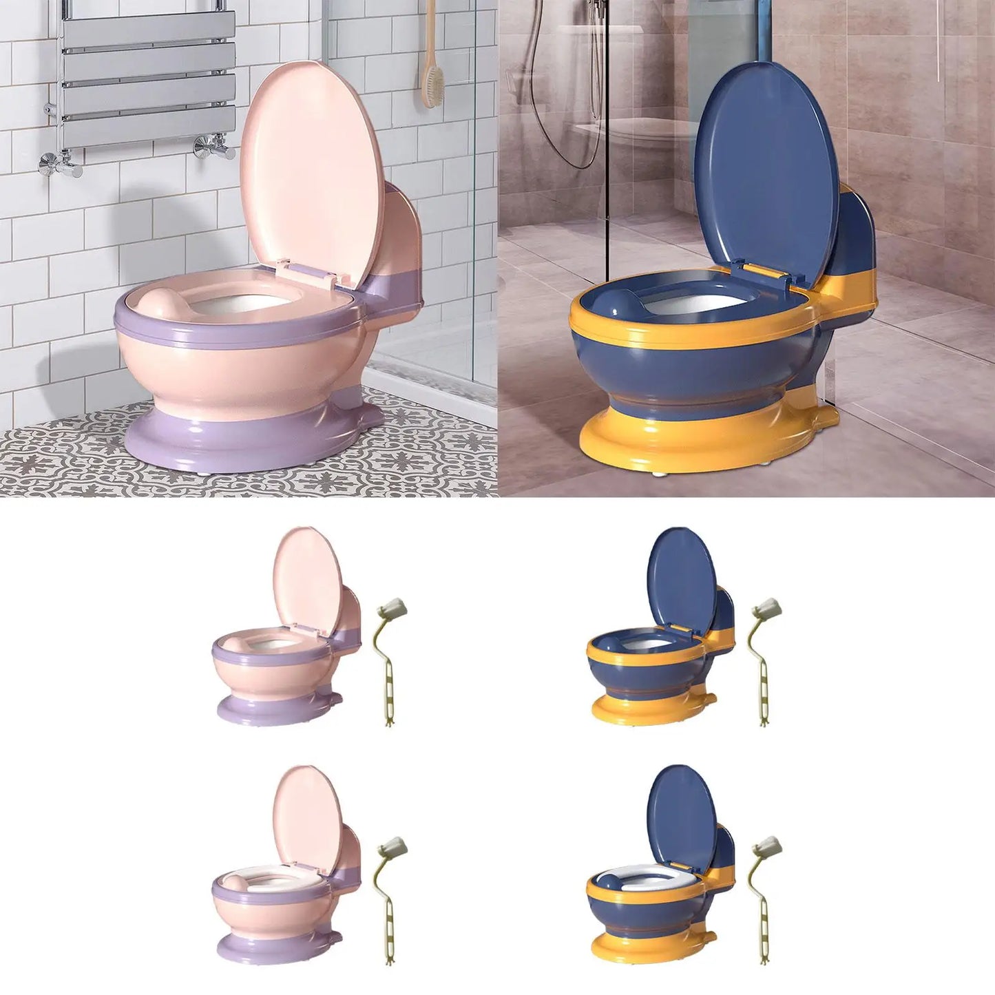 Toilet Training Potty – Compact with Brush & Wipes