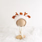 Cute Fox Flower Bonnet Newborn Wool Felt Photo Prop