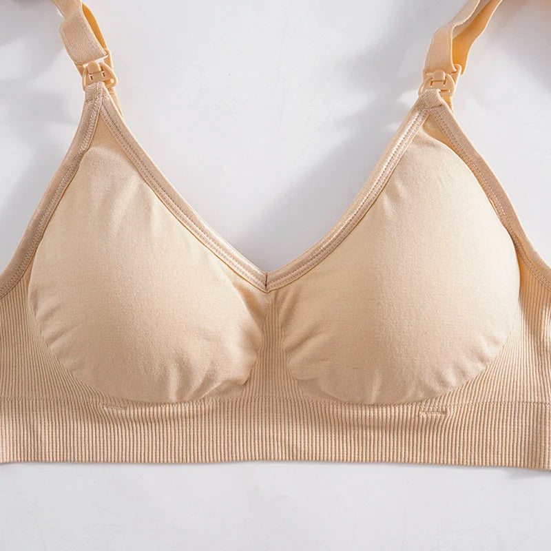Wireless Maternity Bra Front Open Gather Together Prevent Sagging Seamless 3D Breathable Comfortable Breastfeeding Bras Push Up
