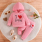 Baby Clothes Set 3–24M – "I LOVE PAPA" Hoodie & Pants for Boys & Girls