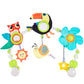 Baby Stroller Arch Toy Baby Crib Mobile Musical Animal Foldable Travel Car Seat Activity Bouncers Pram for Newborn Sensory Toy