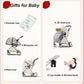 Luxurious Light High Landscape Baby Stroller Egg-shaped Seat for Newborn One Hand Recline Pushchair Pram Compact Size