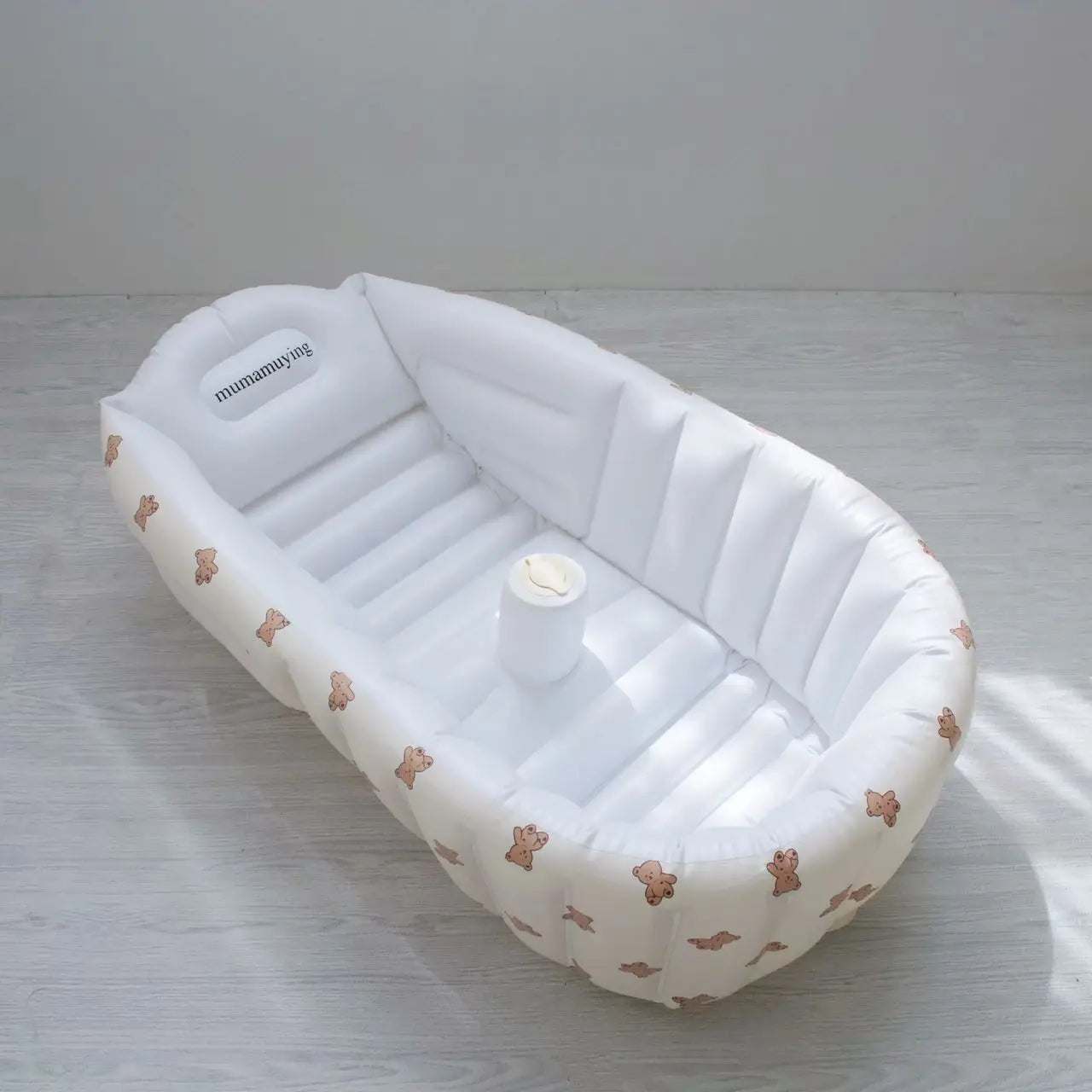 1PCS Inflatable Baby Bathtub / Baby Inflatable Chair, Toddler Bathing Tub with Air Pump Back Support Portable Seat