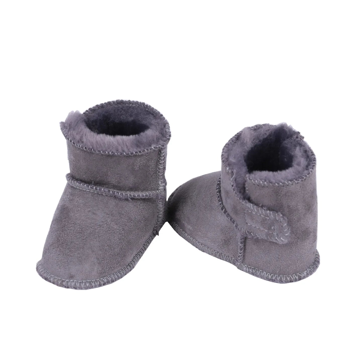Baby Shoes Soft Bottom Anti-Slip Walking Shoes Leatherette Faux Fur Integrated Design Breathable Comfortable Children Footwear