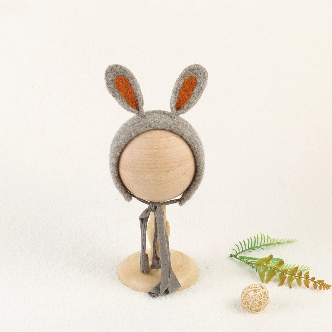 Cute Fox Flower Bonnet Newborn Wool Felt Photo Prop