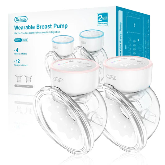 Dr.Isla 2Pcs Portable Wearable Electric Breast Pump 4 Modes
