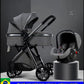 2025 New baby stroller High landscape 3 in 1 baby carriage Luxury Pushchair Baby Cradel Infant Carrier kinderwagen car 2in1
