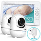 7" Dual-Camera Baby Monitor – Split Screen, PTZ, Auto Night Vision