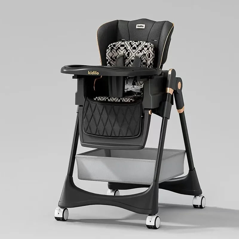 Baby Highchair Infant Dining Chair Baby Eating Foldable Seat Multifunctional Lift Baby Dining Table Chair