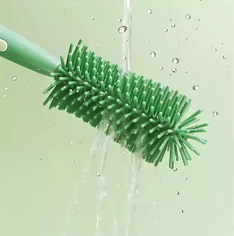 Silicone Baby Bottle Brush Set | Soft Head Cup & Pacifier Cleaners