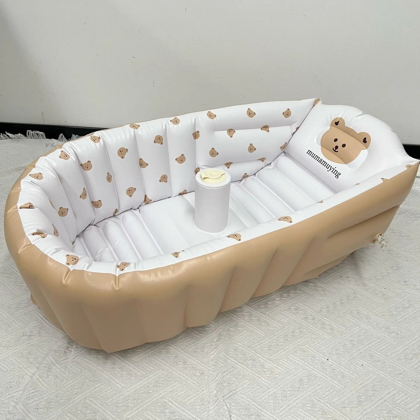 1PCS Inflatable Baby Bathtub Infant Anti-Slip Bath Seat Pool with Air Pump Travel Camping Portable Toddler Bath Tub Age 0-3 Year