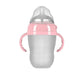Silicone Nano Feeding Bottles Baby Bottle with Handle for Baby Weaning Anti-Choking Nipple Bottle for Baby 0-9 Month 150ML/250ML