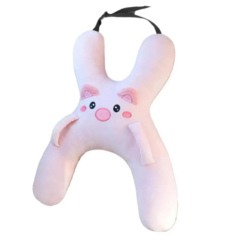 1Set Car Cute Cartoon Pillow Car Mounted Child Sleeping Pillow Car Removable Comfortable Breathable Headrest Lumbar Support