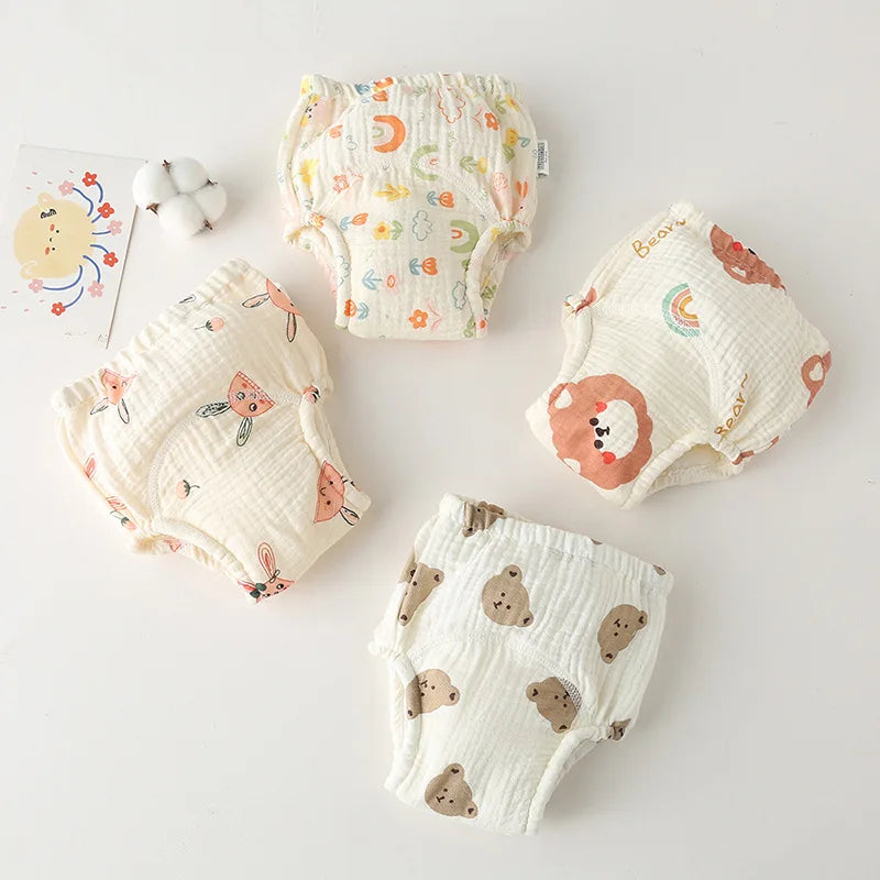 Soft Cotton Gauze Baby Training Pants