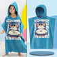 Kids Poncho Towels Hooded Bathrobe - Cotton Absorbent for Baby Shower, Height 80-170cm Boys Girls Children Cartoon Swim Bathing