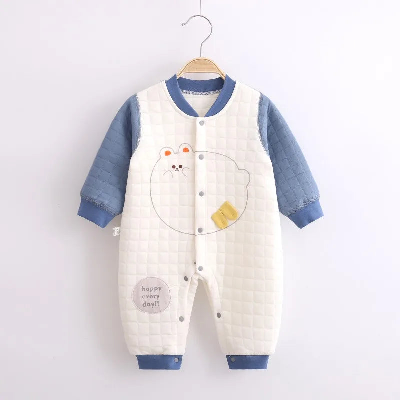 Winter Unisex Fashion Long Sleeve Baby Boy Girl Romper 100%Cotton Soft Jumpsuit