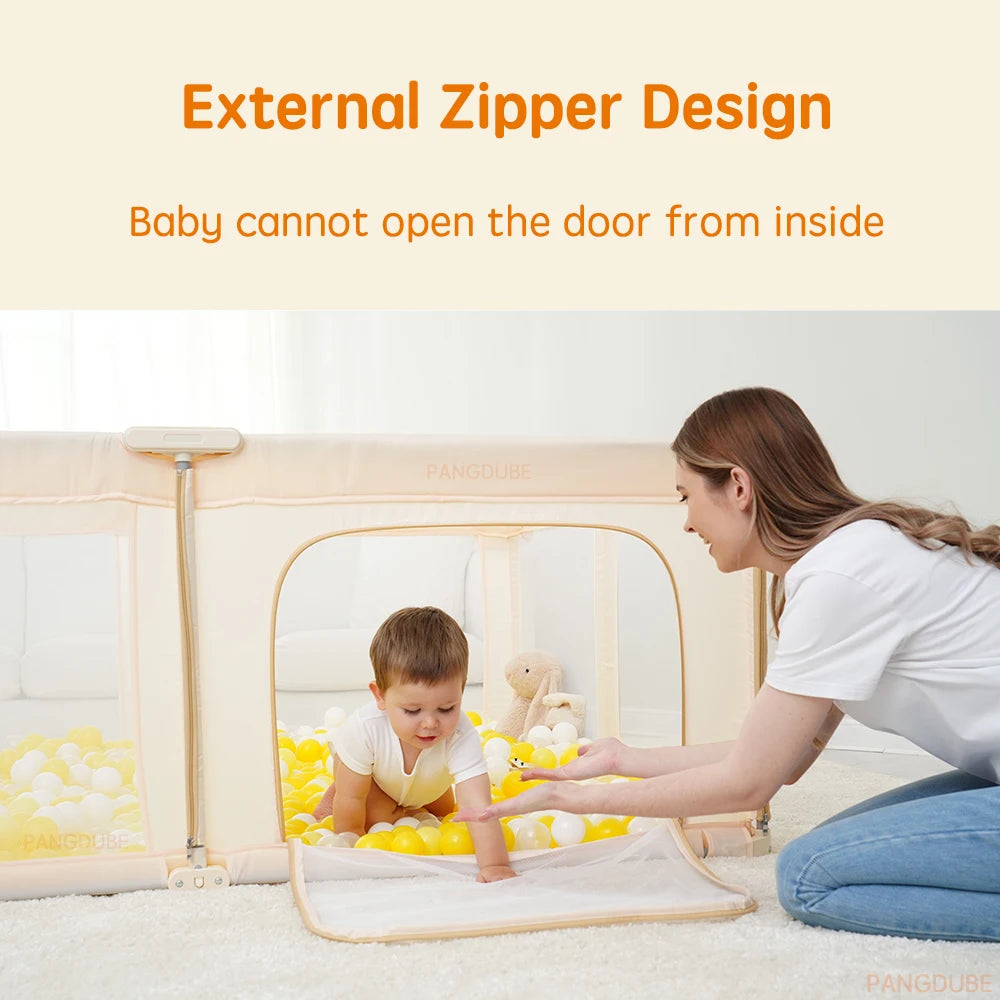 PANGDUBE Foldable Baby Playpen – Portable Activity Fence & Ball Pit