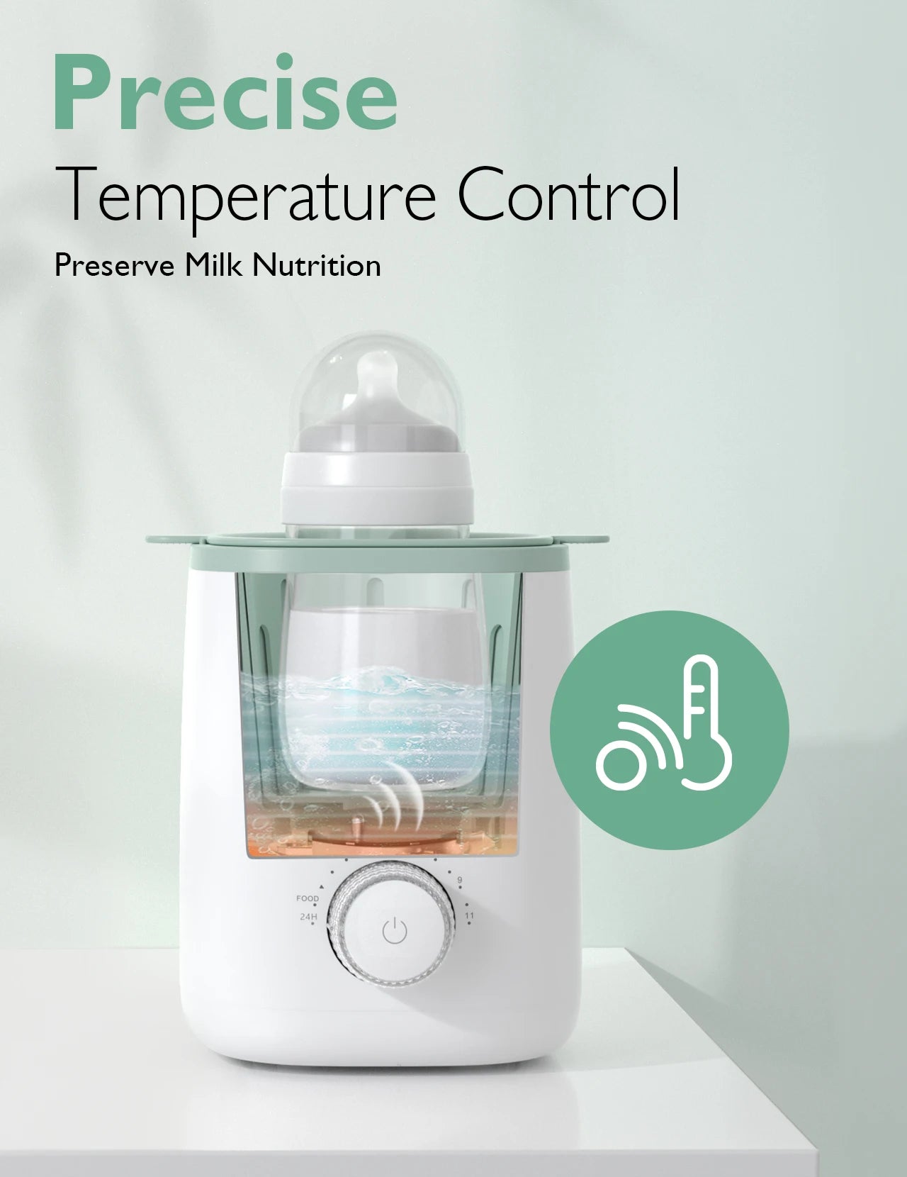 Momcozy 9 in 1 Bottle Warmer, with Night Light, Accurate Temperature Control